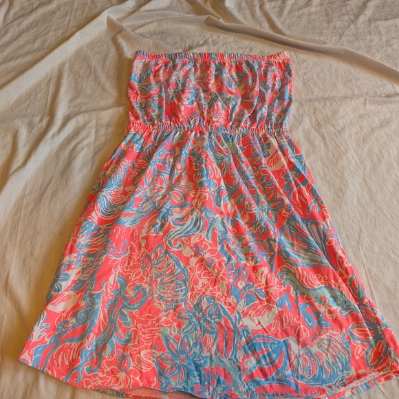 Lilly Pulitzer Windsor Tube Top Mini Dress/Coverup/Top Size Large Summer Siren - Picture 3 of 8